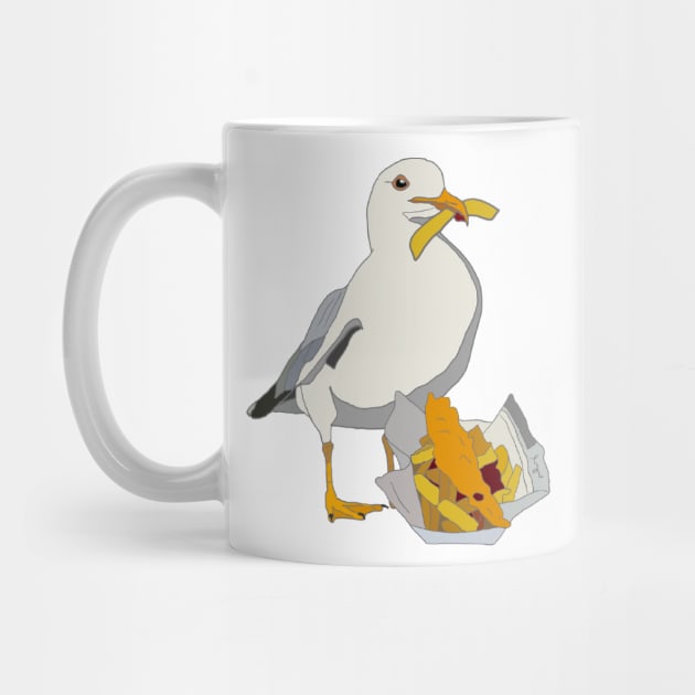 Chip thief seagull by Leamini20